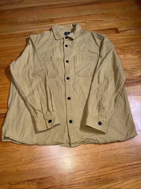 H&M Other - H&M Men's Light Tan Button-Down Casual Shirt Jacket